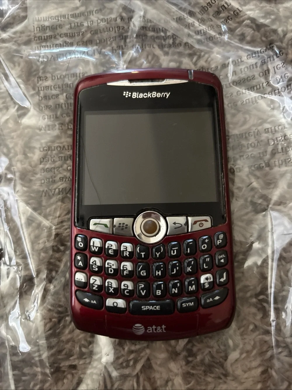 BlackBerry 8310 Red/Black QWERTY Bar Phone BlackBerry OS 64MB AT&T Unlocked